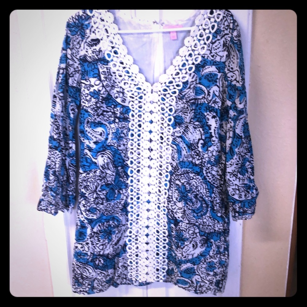 Lilly Pulitzer Brook A-line V-neck dress size large